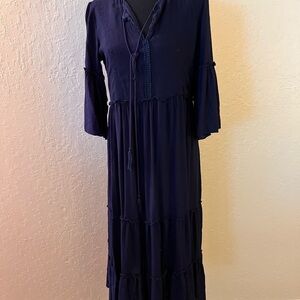 Cost Plus World Market Navy Long Sleeve‎ Dress